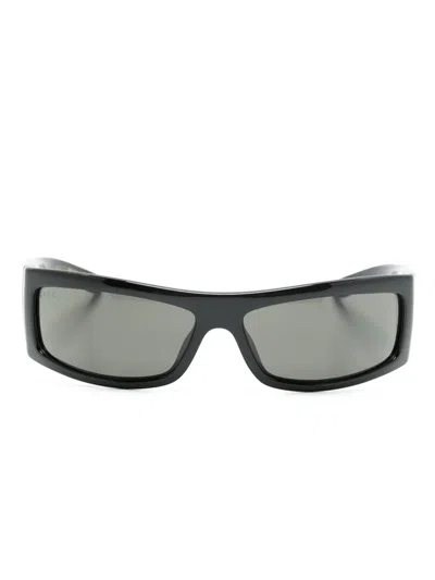 Gucci Tinted Rectangle-frame Sunglasses In Black