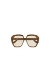 Gucci Tinted Square Sunglasses In Nude