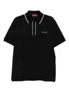 Gucci Tipped-collar Polo Shirt In Black
