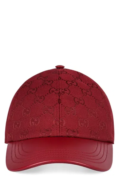 Gucci Tiziano Red Cotton Blend Baseball Cap