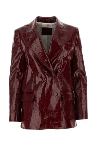 GUCCI TIZIANO RED LEATHER BLAZER