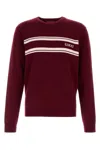 Gucci Tiziano Red Wool Blend Sweater In Burgundybluemc
