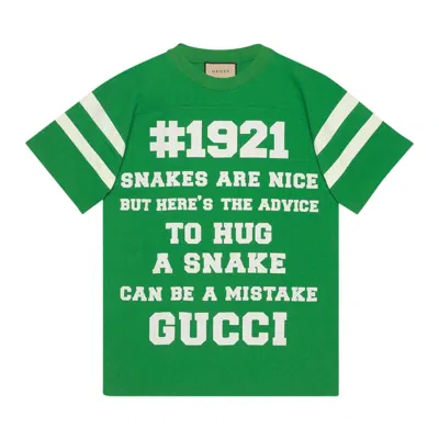 Pre-owned Gucci To Hug A Snake Print T-shirt 'ivory' | Cream | Men's Size S In White