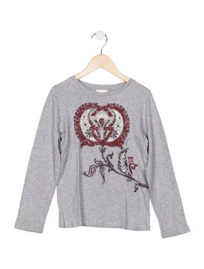 Pre-owned Gucci Babies' Toddler Boy's Long Sleeve Shirt In Grey