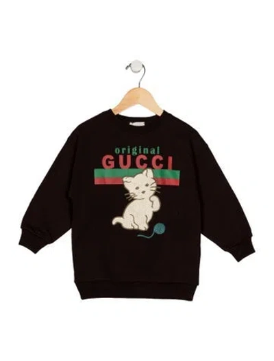 Pre-owned Gucci Babies' Toddler Boys Branded Embroidered Shirt In Brown