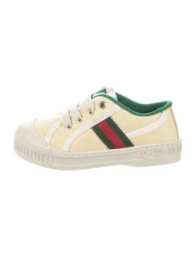 Pre-owned Gucci Babies' Toddler Boys' Canvas Low-top Sneakers In Yellow