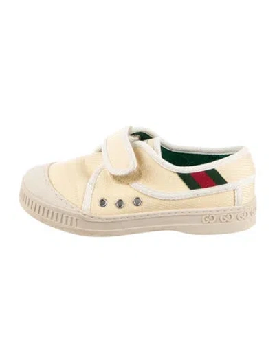 Pre-owned Gucci Babies' Toddler Boys' Canvas Sneakers In Yellow