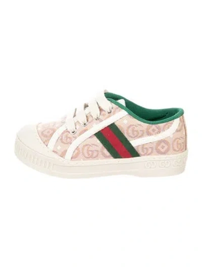 Pre-owned Gucci Babies' Toddler Boys' Double G Canvas Sneakers In Pink