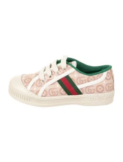 Pre-owned Gucci Babies' Toddler Boys' Double Gg Canvas Sneakers In Pink