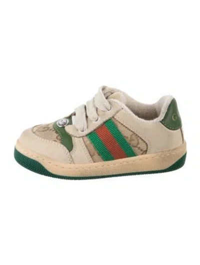 Pre-owned Gucci Babies' Toddler Boys' Gg Canvas Low-top Sneakers In Neutrals