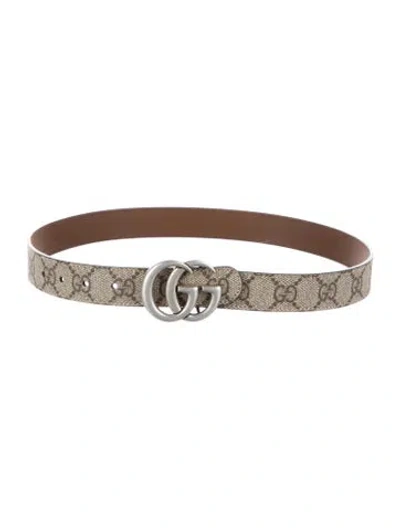 Pre-owned Gucci Babies' Toddler Boys' Gg Supreme Belt In Neutral