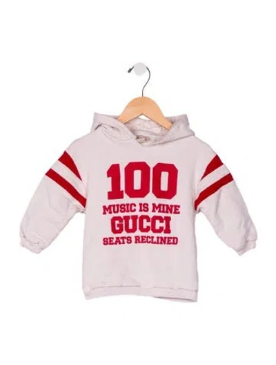 Pre-owned Gucci Babies' Toddler Boys' Graphic Hooded Sweatshirt In Neutral