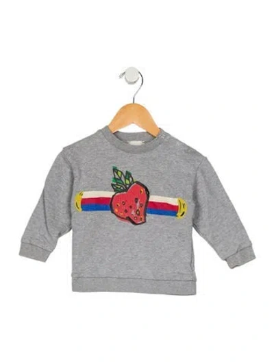 Pre-owned Gucci Babies' Toddler Boys' Graphic Long Sleeve Crewneck In Gray