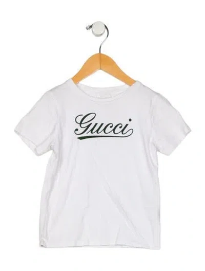 Pre-owned Gucci Babies' Toddler Boys' Graphic Short Sleeve Shirt In White