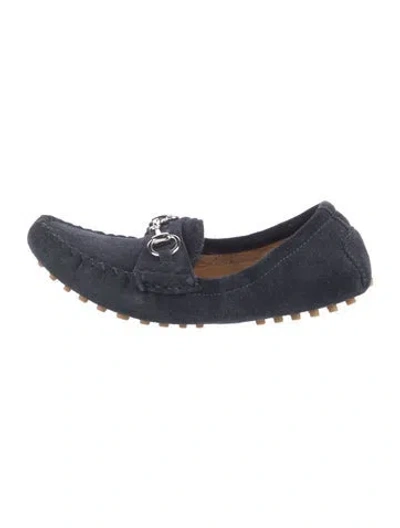Pre-owned Gucci Babies' Toddler's Boys' Horsebit Loafers In Blue