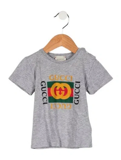 Pre-owned Gucci Babies' Toddler Boys' Interlocking G Graphic T-shirt W/tags In Gray