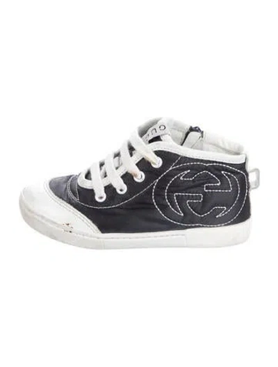 Pre-owned Gucci Babies' Toddler Boys' Interlocking G Logo Sneakers In Blue/white