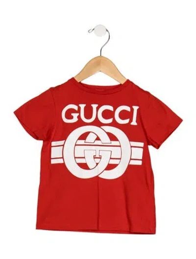 Pre-owned Gucci Babies' Toddler Boys' Interlocking G Logo T-shirt In Red