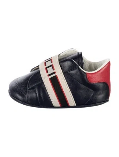 Pre-owned Gucci Babies' Toddler Boys' Leather Booties In Blue