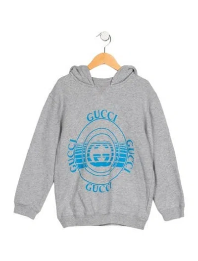 Pre-owned Gucci Babies' Toddler Boys Long Sleeve Hoodie In Gray