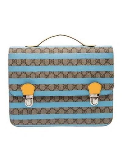 Pre-owned Gucci Babies' Toddler Boys' Patterned Backpack In Neutral