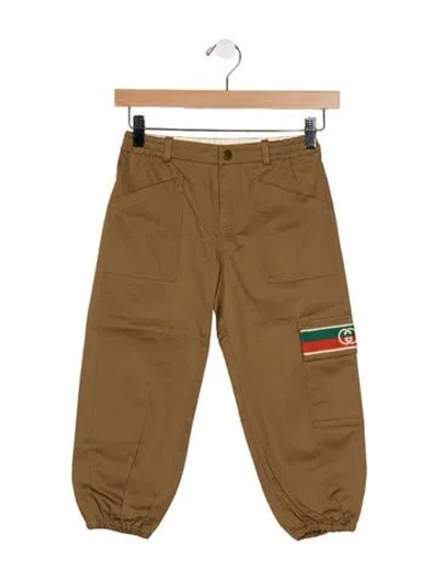 Pre-owned Gucci Babies' Toddler Boys' Patterned Cargo Pants In Brown