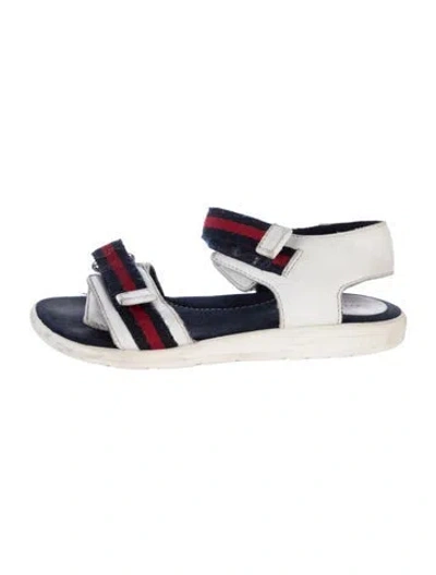 Pre-owned Gucci Babies' Toddler Boys' Patterned Flat-sandals In White