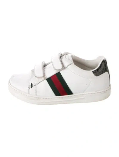 Pre-owned Gucci Babies' Toddler's Boys' Patterned Low-top Sneakers In White