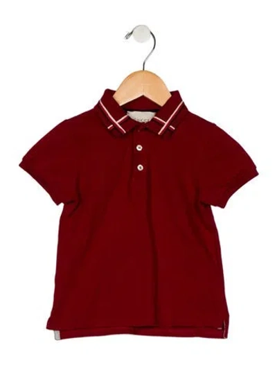 Pre-owned Gucci Babies' Toddler Boys' Polo Short Sleeve In Red