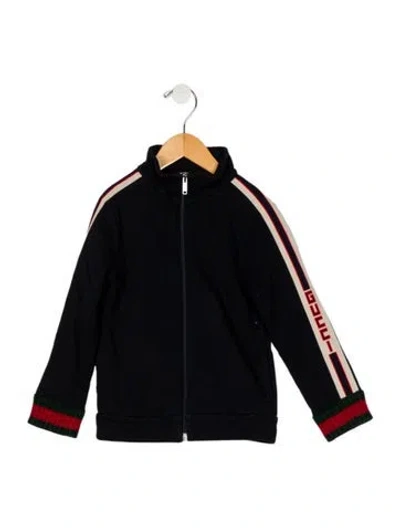 Pre-owned Gucci Babies' Toddler Boys' Stripe Zip-up Jacket In Blue