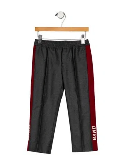 Pre-owned Gucci Babies' Toddler Boys Striped Pants In Gray