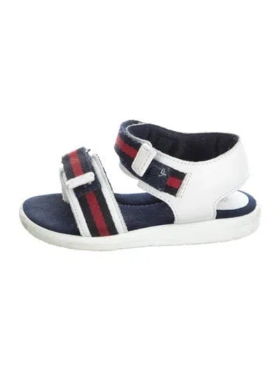 Pre-owned Gucci Babies' Toddler Boys' Web Accent Sandals In White