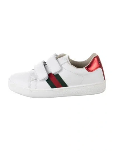 Pre-owned Gucci Babies' Toddler Boys' Web Accent Sneakers In White