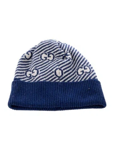 Pre-owned Gucci Babies' Toddler Boys' Wool Beanie In Blue