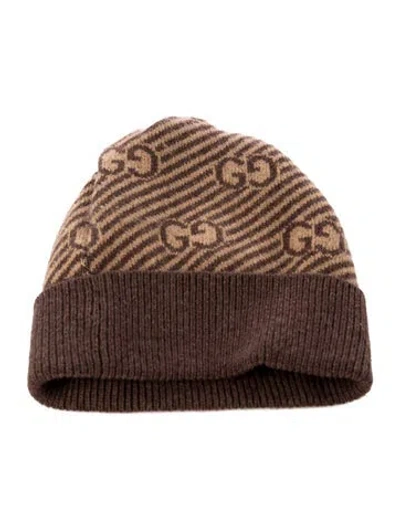 Pre-owned Gucci Babies' Toddler Boys' Wool Beanie In Brown