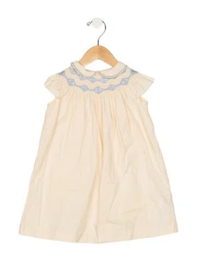 Pre-owned Gucci Babies' Toddler Girls' Collared Dress In Yellow