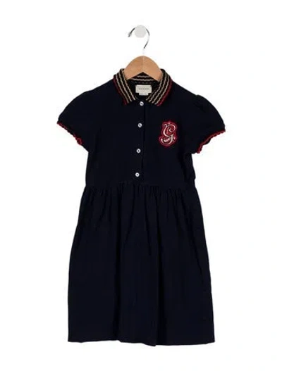 Pre-owned Gucci Babies' Toddler Girls' Dress In Blue