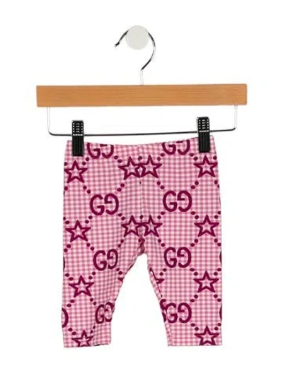 Pre-owned Gucci Babies' Toddler Girls' Gg Print Gingham Bottoms In Pink