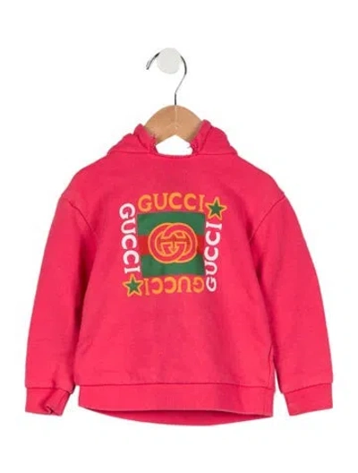 Pre-owned Gucci Babies' Toddler Girls' Graphic Hoodie In Pink