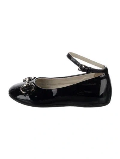 Pre-owned Gucci Babies' Toddler Girls' Horsebit Ballet Flats In Blue