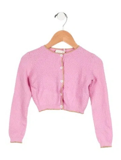 Pre-owned Gucci Babies' Toddler Girls' Knitted Cardigan W/ Tags In Purple