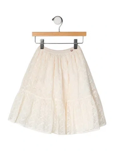 Pre-owned Gucci Babies' Toddler Girls' Logo Skirt In Neutrals