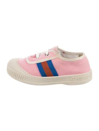 Pre-owned Gucci Babies' Toddler Girls' Low Top Slip On Sneakers In Pink