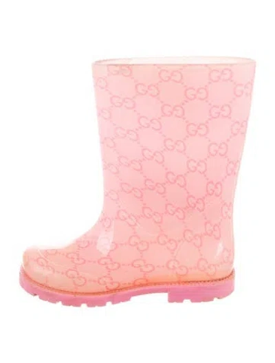 Pre-owned Gucci Babies' Toddler Girls' Rain Boots In Pink