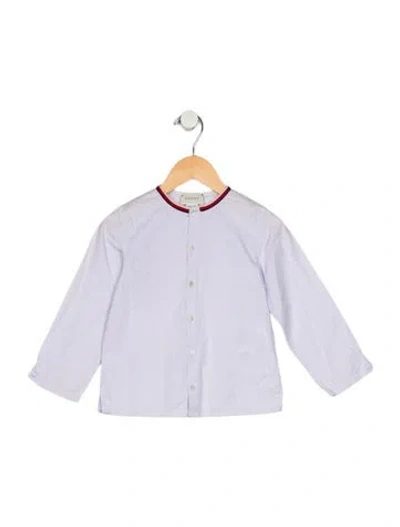 Pre-owned Gucci Babies' Toddler Girls' Solid Long Sleeve Button Up In Purple