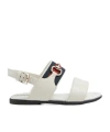 Gucci Toddler Sandal With Web In White