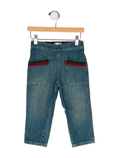 Pre-owned Gucci Babies' Toddler Signature Jeans In Blue