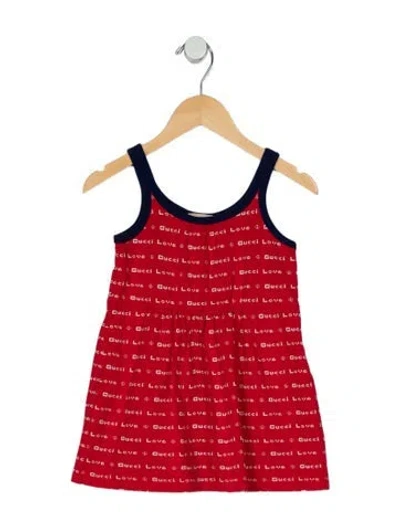 Pre-owned Gucci Babies' Toddler Sleeveless Dress In Red