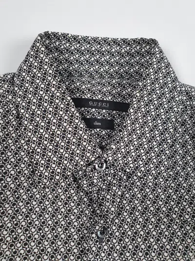 Pre-owned Gucci Tom Ford Monogram Logo Shirt Button Up In Black