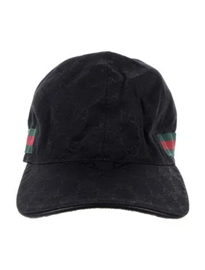 Pre-owned Gucci Tonal Gg Supreme Baseball Hat In Black